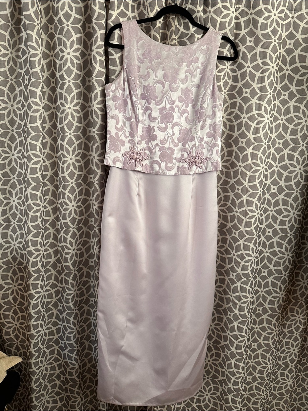 Scott McClintock Lilac Floral Jacquard Maxi Dress, Formal Dinner Date, Size 10